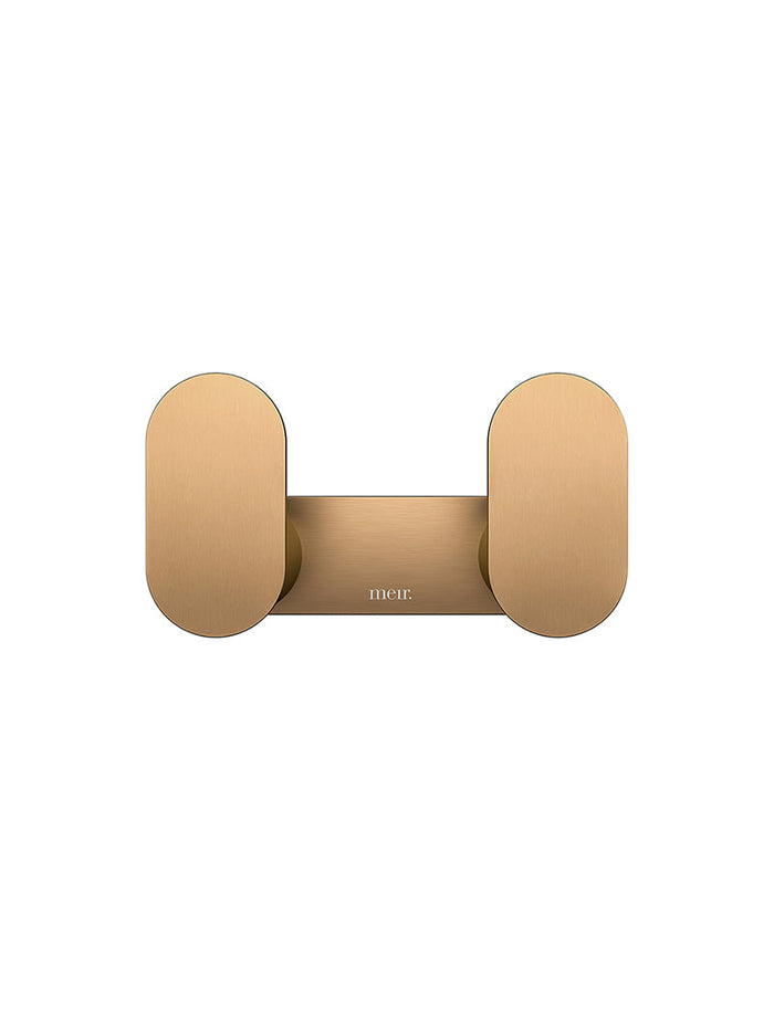 Curvaé Double Robe Hook in Lustre Bronze | Meir #Colour_Lustre Bronze