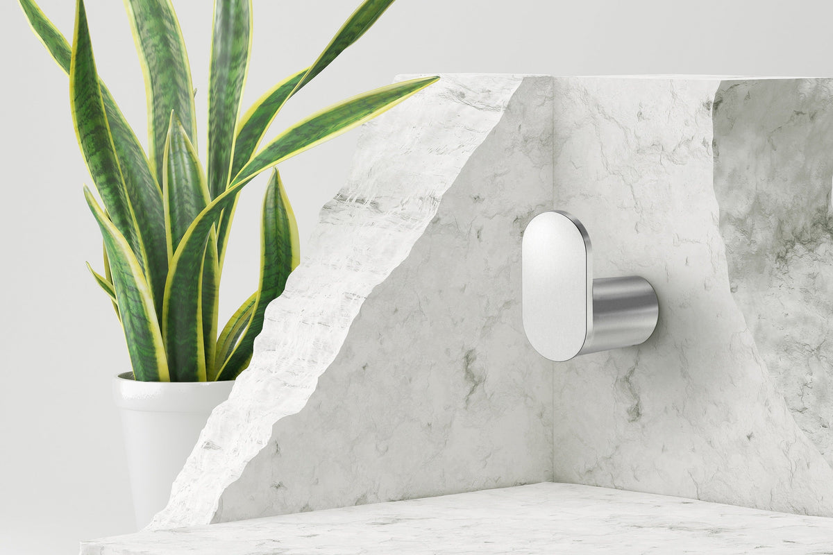 Curvaé Single Robe Hook in Polished Chrome | Meir