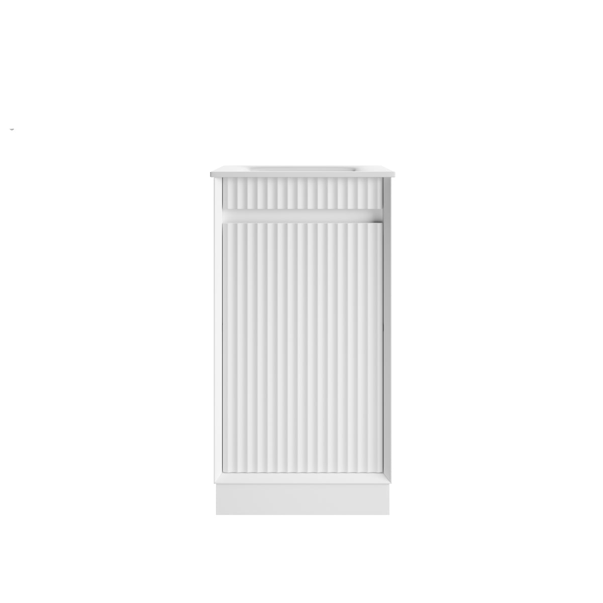 Aulic Mini Ravia Fluted Floor Standing Vanity 450mm - Matte White | Aulic