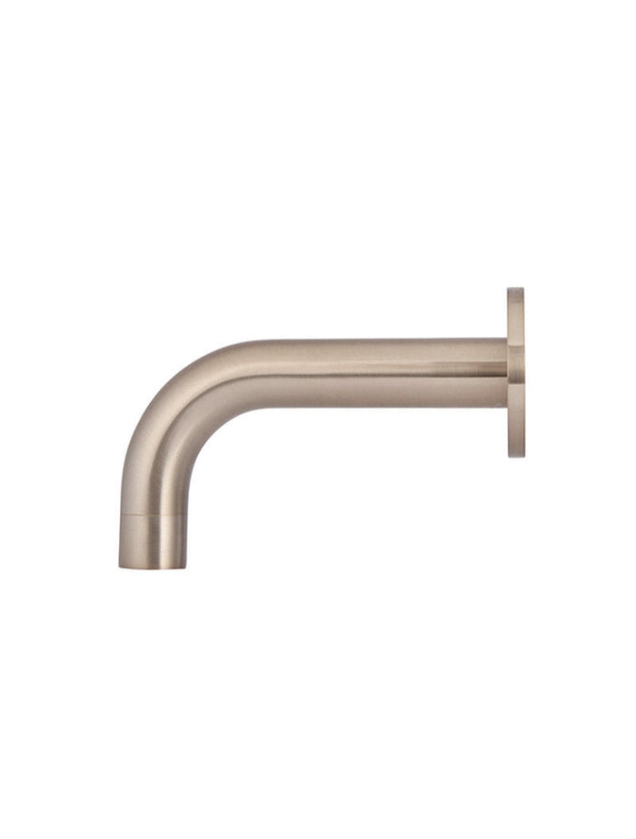 Round Curved Spout 130mm in Champagne | Meir #Colour_Champagne