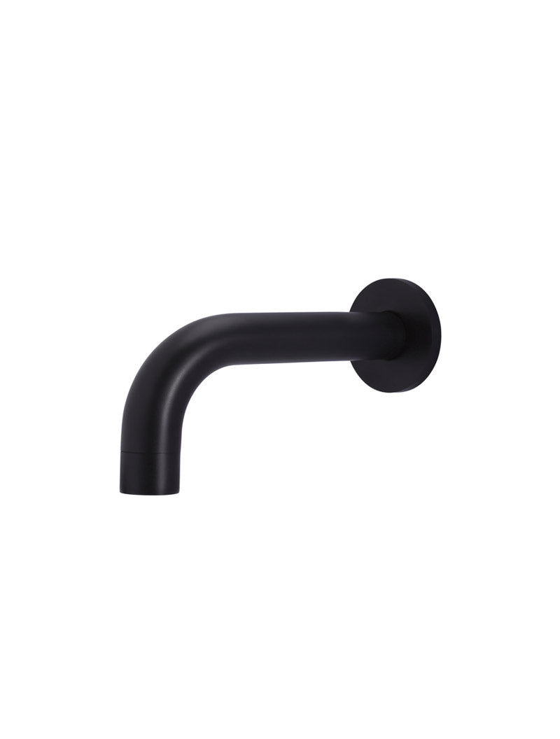 Round Curved Spout 130mm in Matte Black | Meir