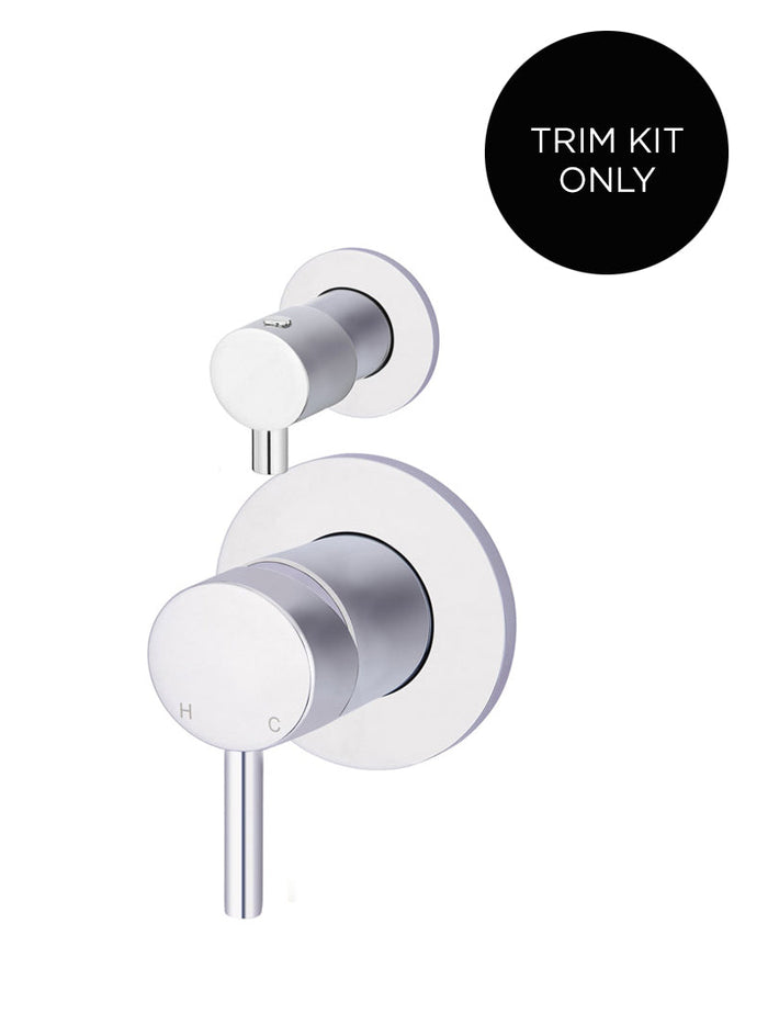 Round Diverter Mixer Trim Kit - In-wall Body Not Included in Polished Chrome | Meir #Colour_Polished Chrome