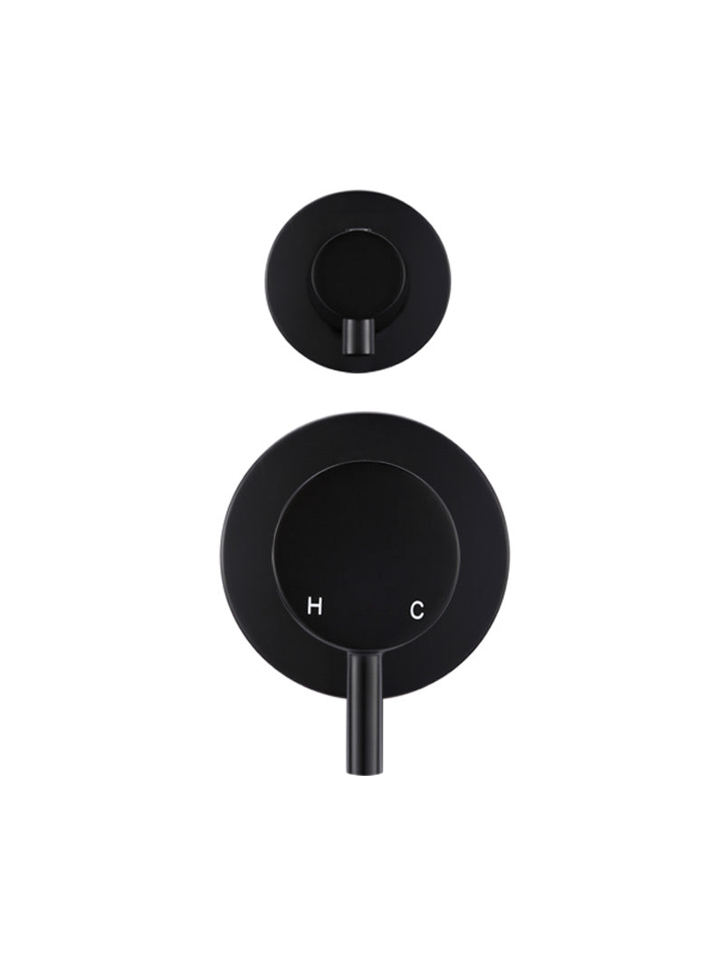 Round Diverter Mixer Trim Kit - In-wall Body Not Included in Matte Black | Meir