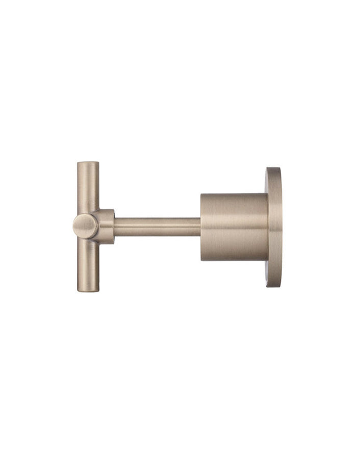 Round Cross Handle Jumper Valve Wall Top Assemblies in Champagne | Meir #Colour_Champagne