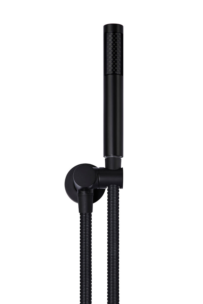 Round Shower on Swivel Bracket in Matte Black | Meir #Colour_Matte Black