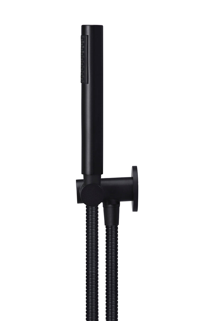 Round Shower on Swivel Bracket in Matte Black | Meir #Colour_Matte Black