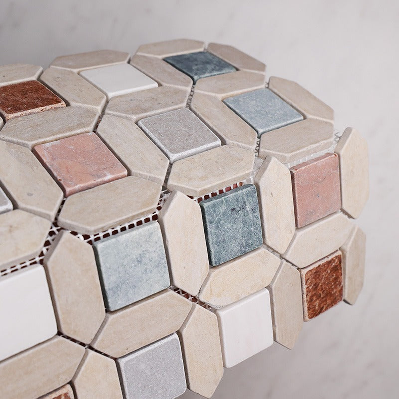 Safi Square Marble Mosaic 266x266 mm – Tumbled finish