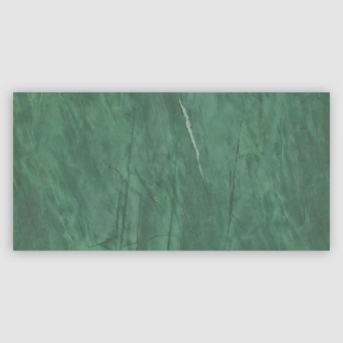 Marvel Gala Italian Porcelain Tile in Exotic Green, Lappato finish
