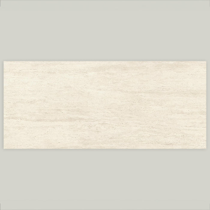 Marvel Travertine Look Porcelain Tile Vein Cut in White, Matt finish