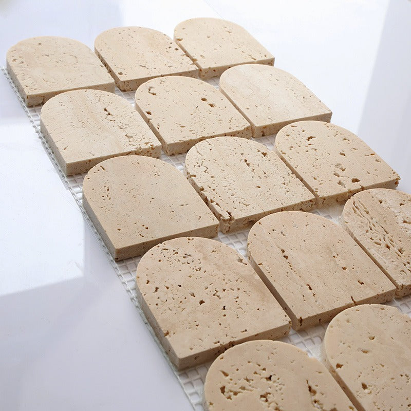 Travertine Arch Mosaic | Honed Natural Stone