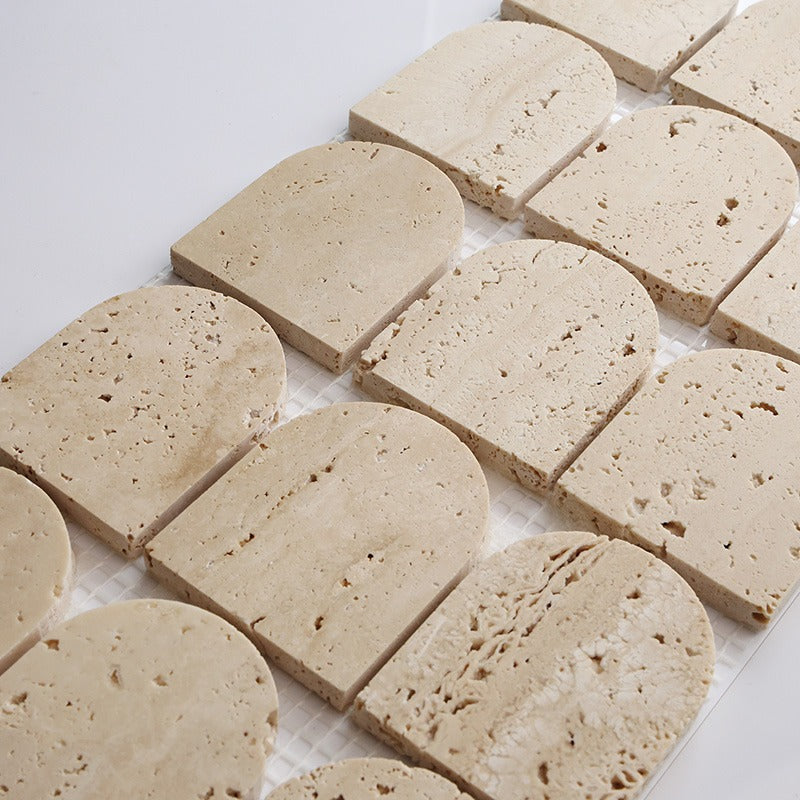 Travertine Arch Mosaic | Honed Natural Stone