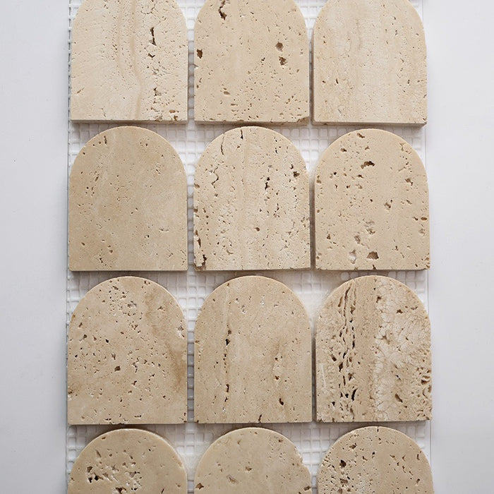 Travertine Arch Mosaic | Honed Natural Stone