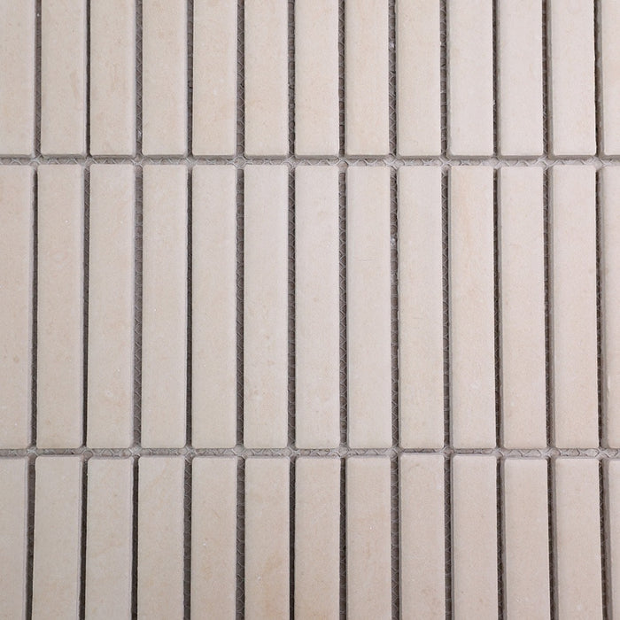 Stack Taj Mahal Look Porcelain Mosaic in Cream, Matt finish
