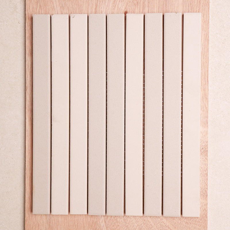 Chalk Series Porcelain 286x260 mm Mosaic in White, Matt finish