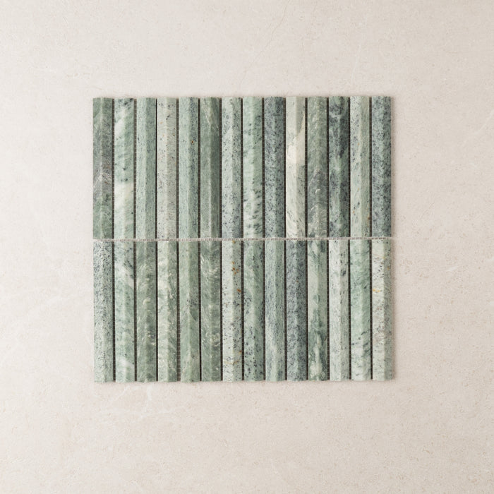 Mint 3D Stack Mosaic – Honed finish
