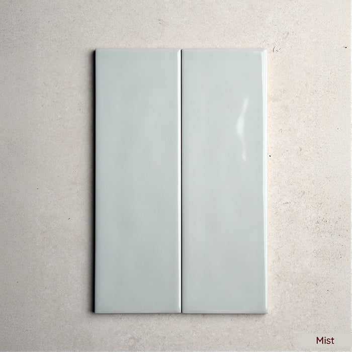 Windermare Series Subway Wall Tile 75 x 225 mm in Mist, Gloss finish