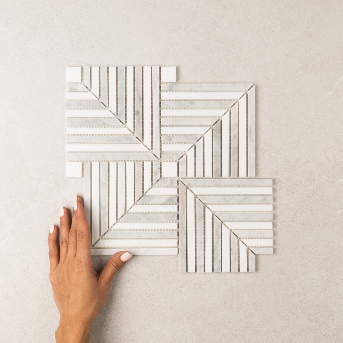 Carrara Modern Marble Mosaic | Honed Natural Stone