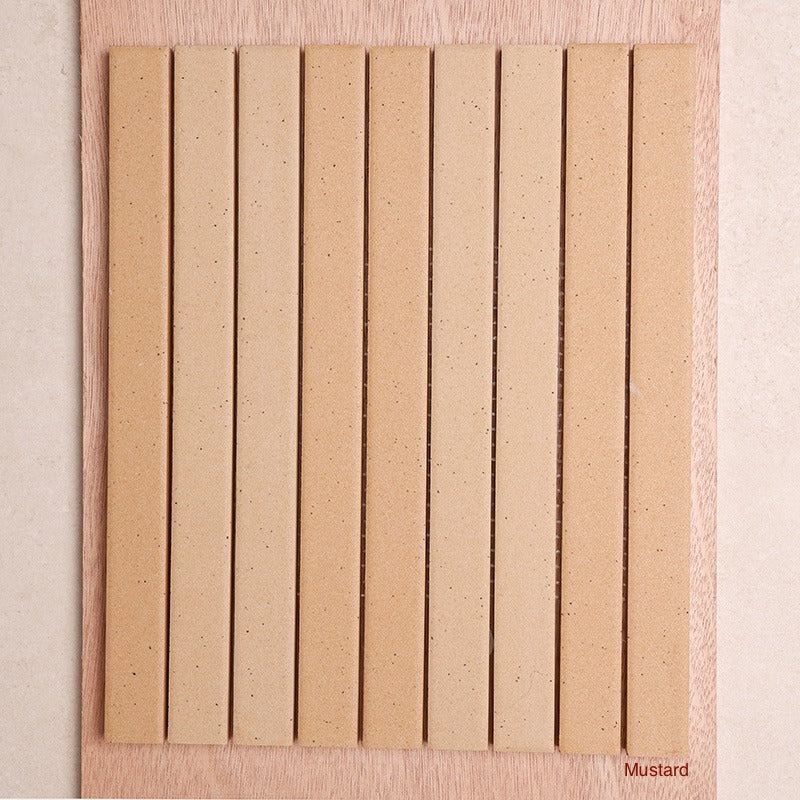 Chalk Series Porcelain 286x260 mm Mosaic in Mustard, Matt finish