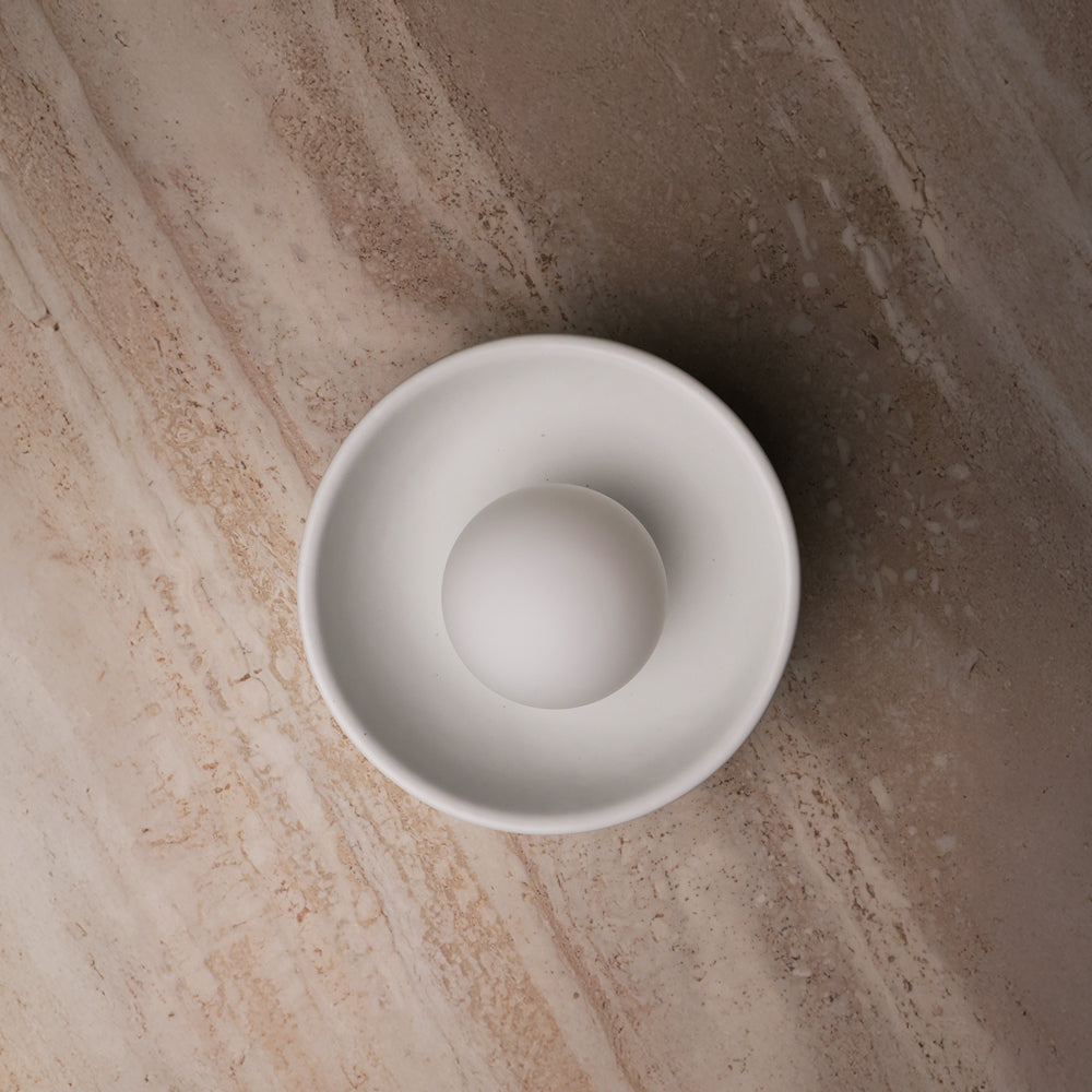 Lunara Naturo Ceramic Wall Light in Matte White