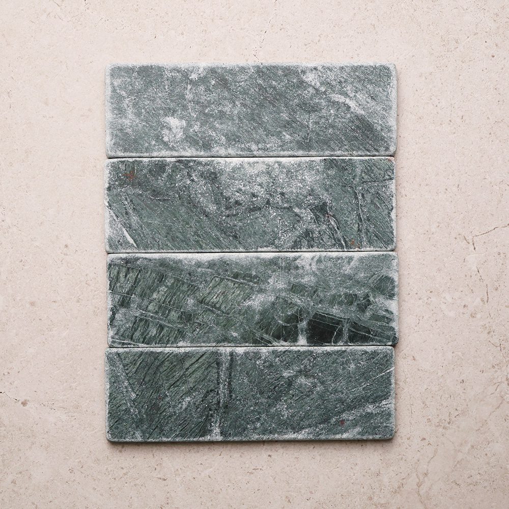 Verde Subway Marble Tile | Tumbled Natural Stone