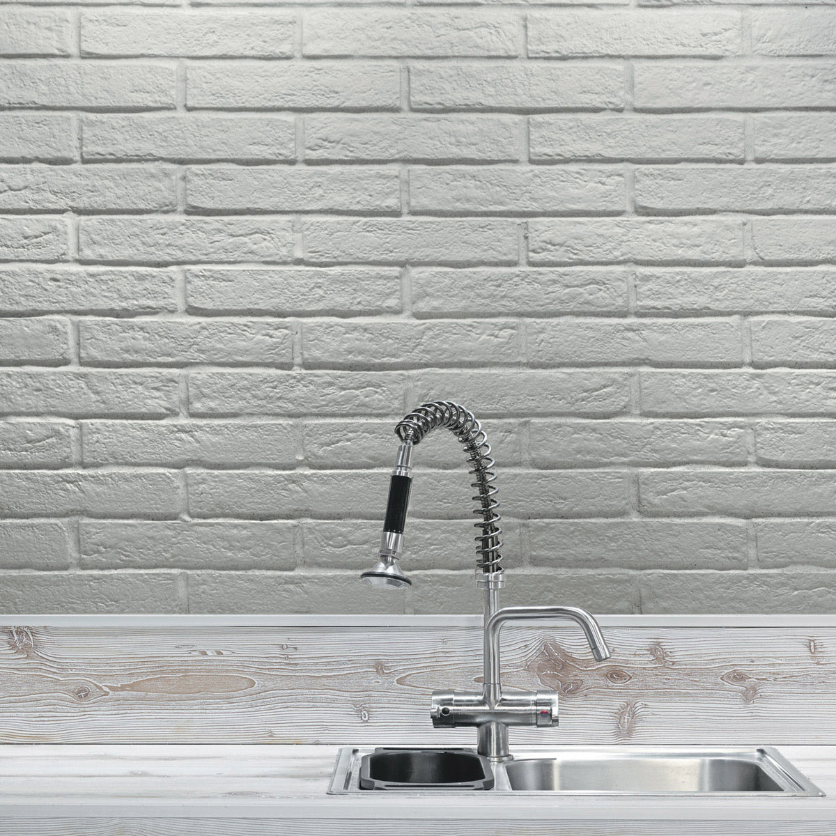 New York Brick Look Tile in Almond, Black, Grey & White, Matt finish