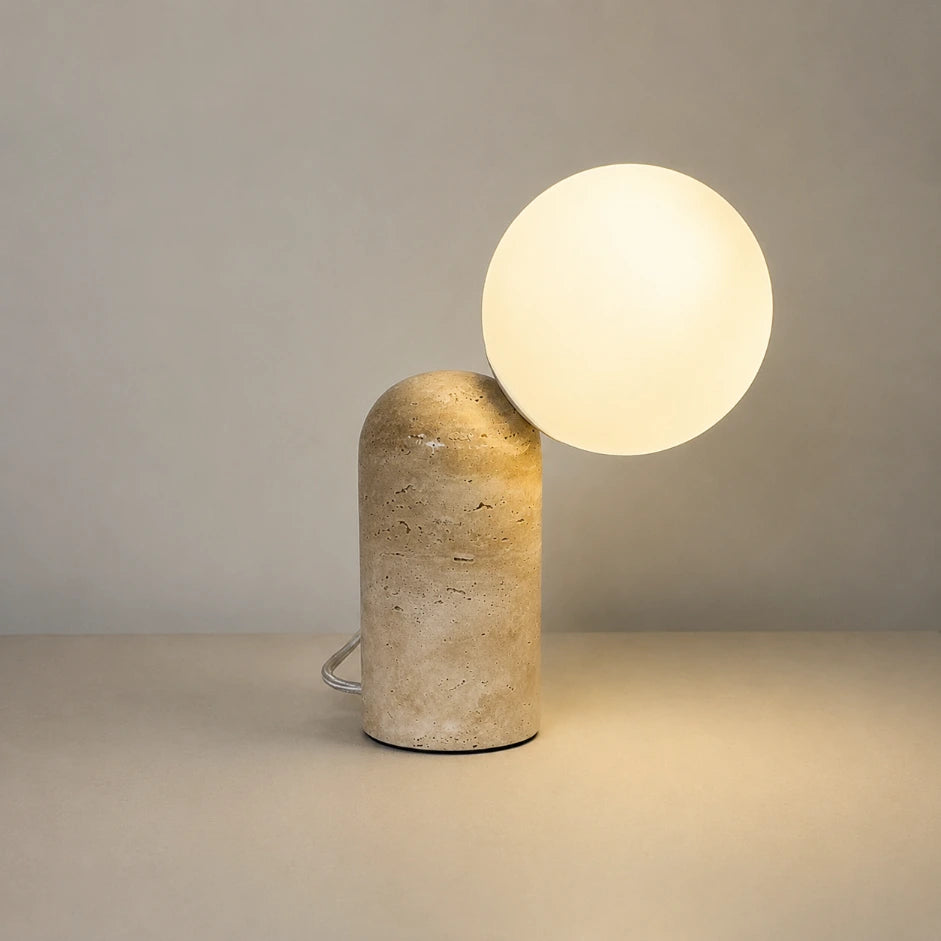 Travertine - Lunara Ollo Modern Table Lamp
