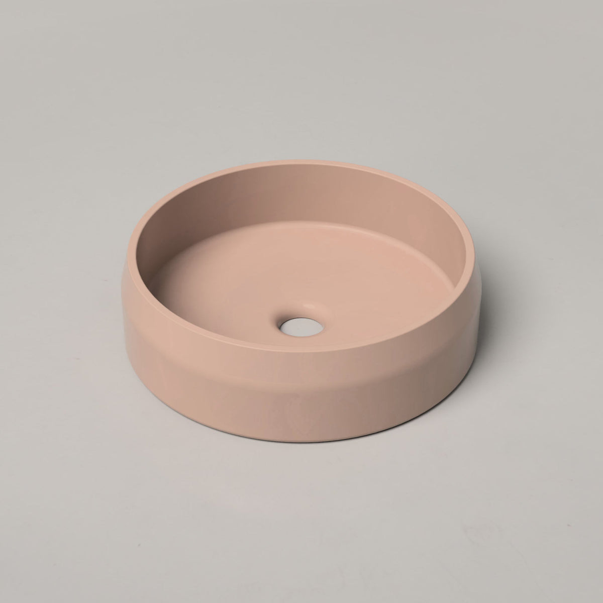 Nood Co Prism Circle Concrete Basin in Blush Pink | Nood Co