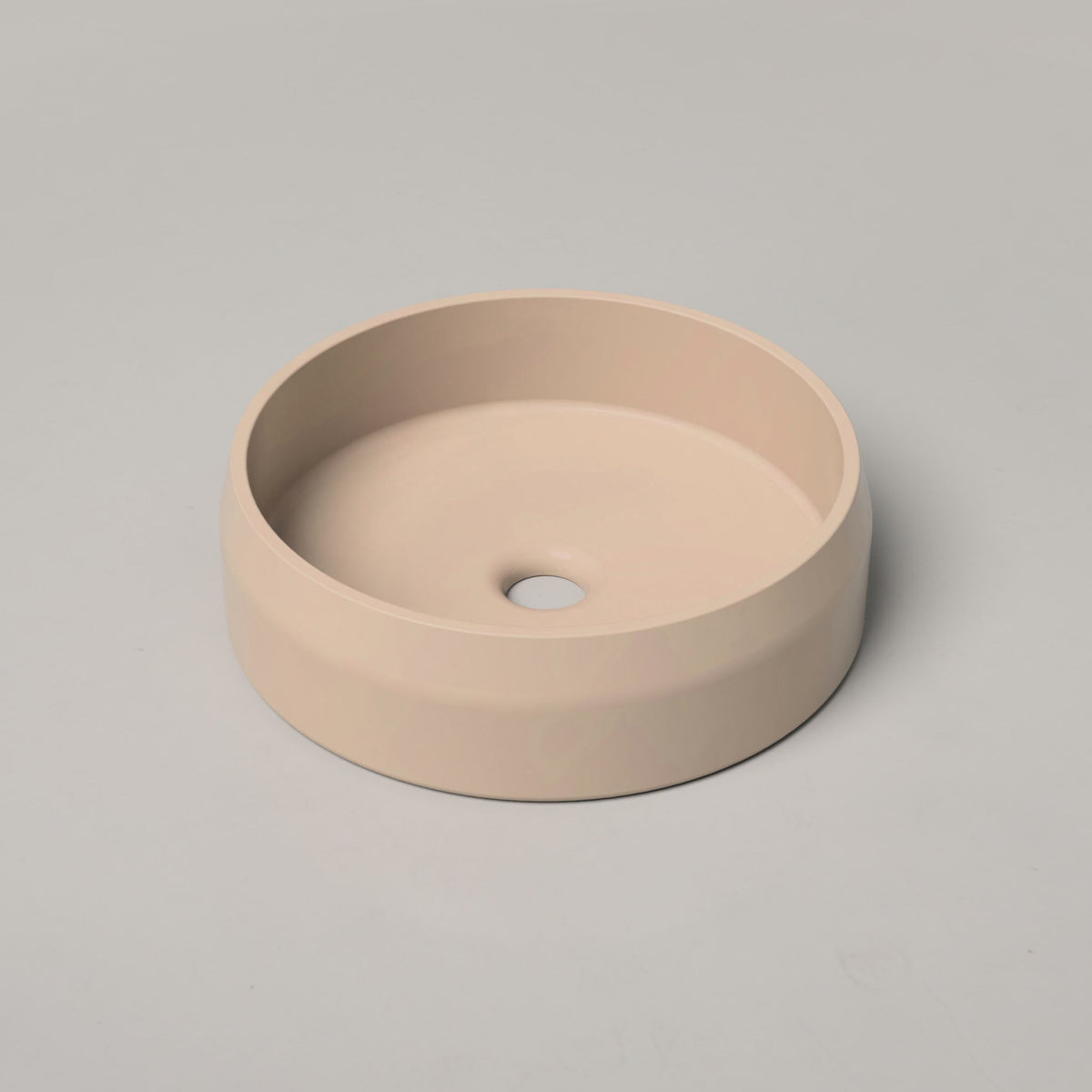 Nood Co Prism Circle Concrete Basin in Mushroom | Nood Co