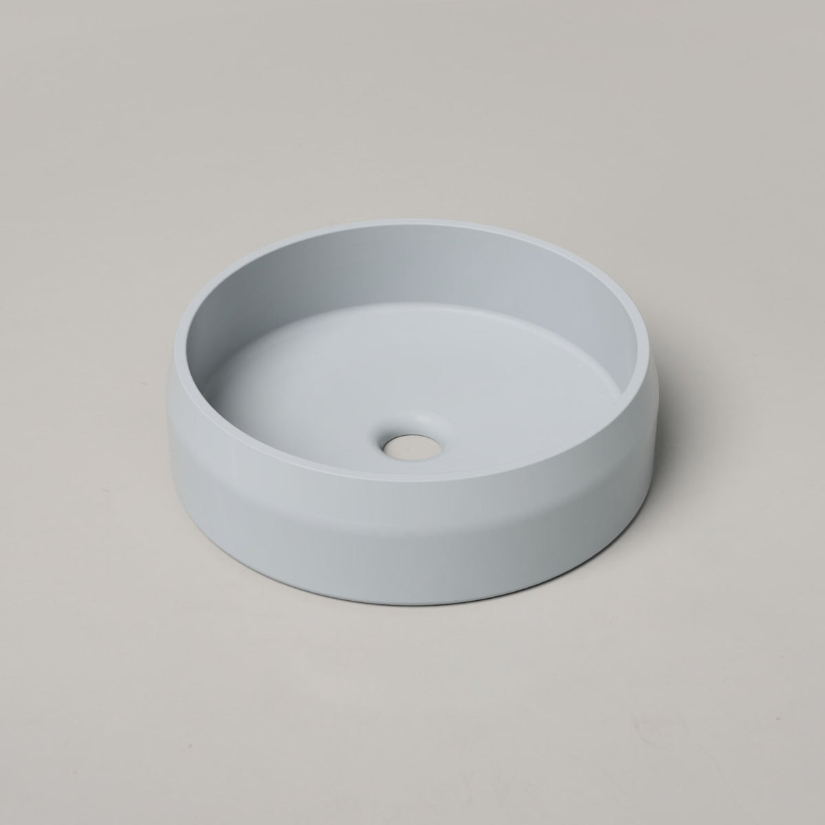 Nood Co Prism Circle Concrete Basin in Powder Blue | Nood Co
