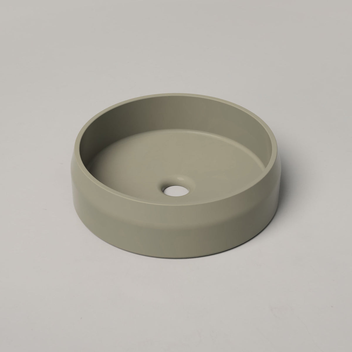 Nood Co Prism Circle Concrete Basin in Sage | Nood Co