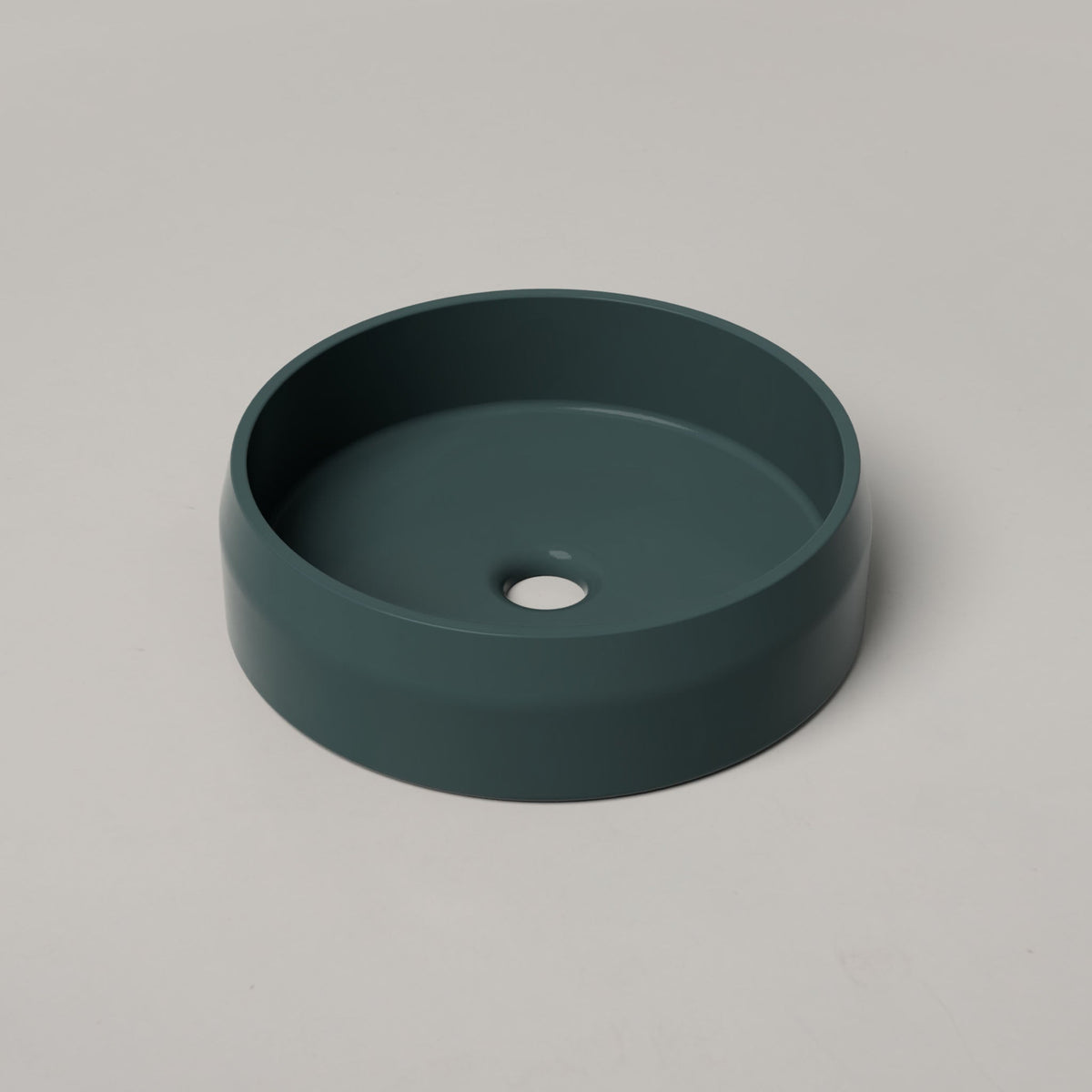 Nood Co Prism Circle Concrete Basin in Teal | Nood Co