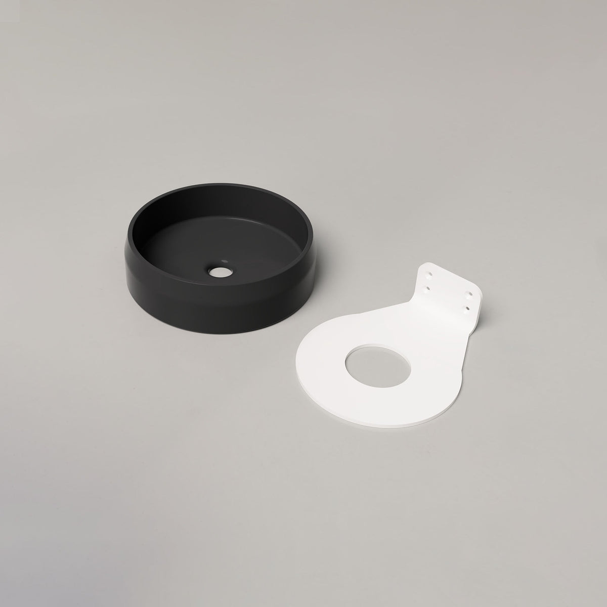Nood Co Prism Circle Concrete Basin in Charcoal | Nood Co