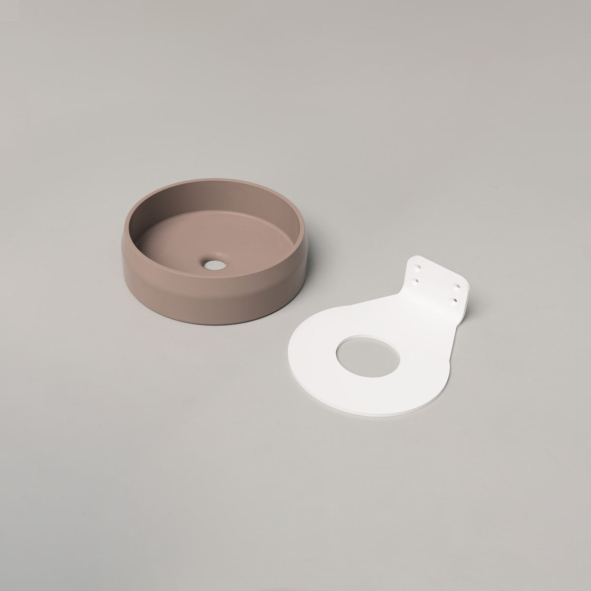 Nood Co Prism Circle Concrete Basin in Paperbark | Nood Co