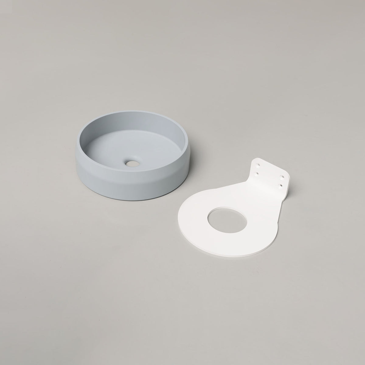 Nood Co Prism Circle Concrete Basin in Powder Blue | Nood Co