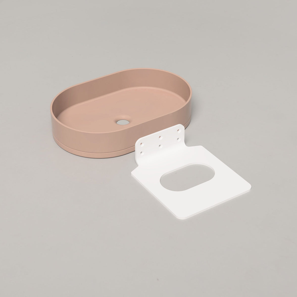 Nood Co Pill Concrete Basin in Blush Pink | Nood Co