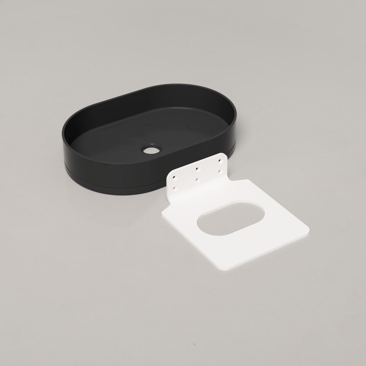 Nood Co Pill Concrete Basin in Charcoal | Nood Co