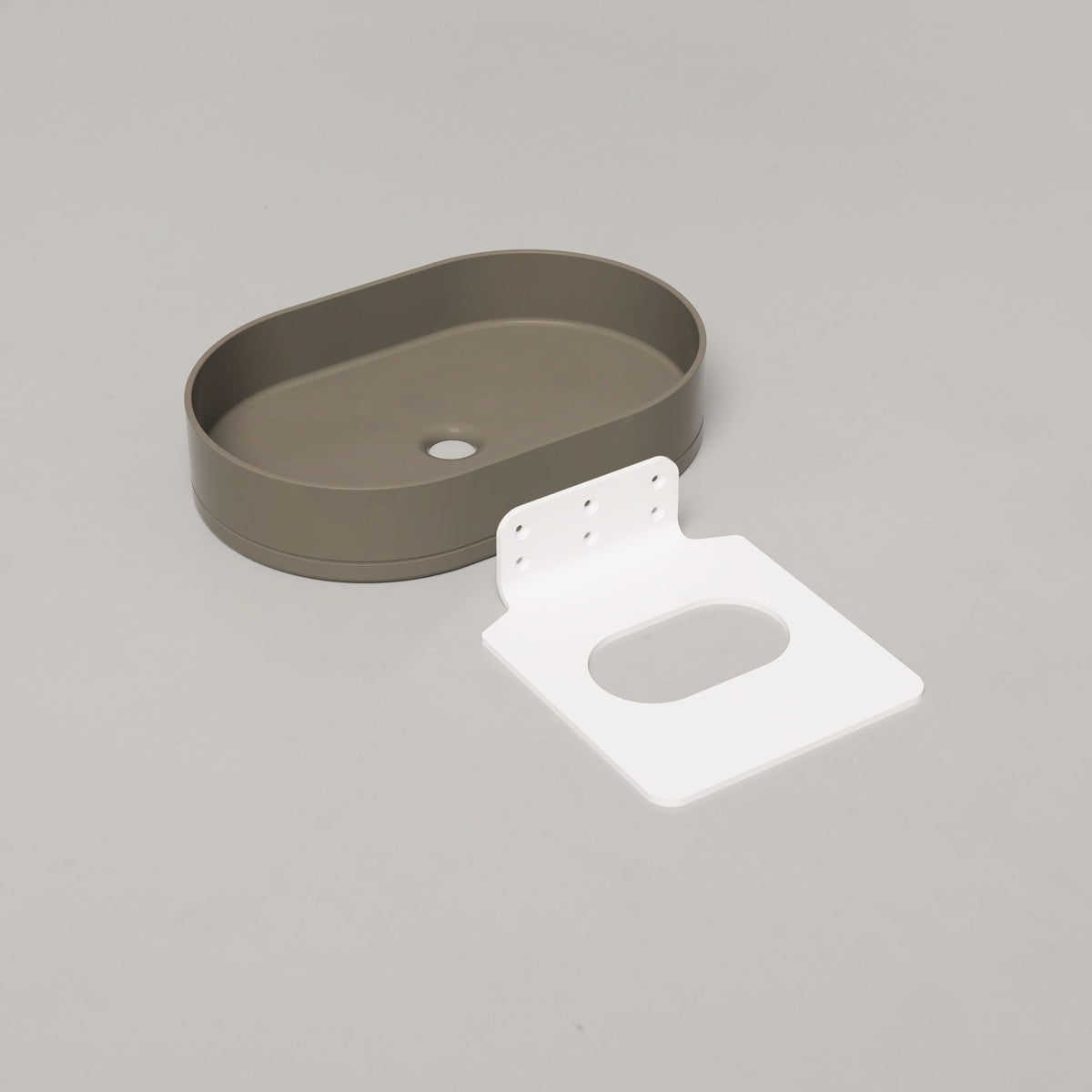 Nood Co Pill Concrete Basin in Olive | Nood Co