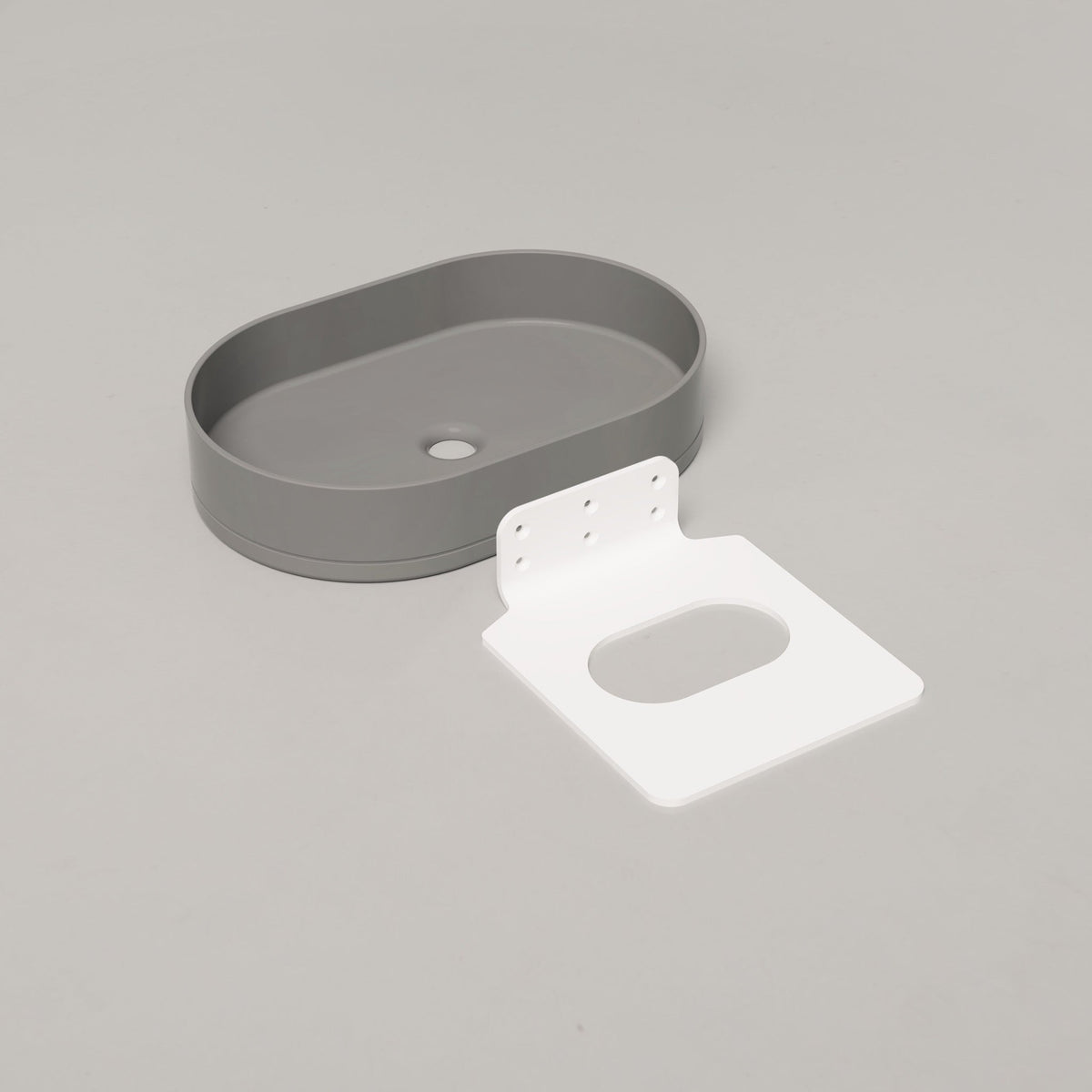 Nood Co Pill Concrete Basin in Sky Grey | Nood Co