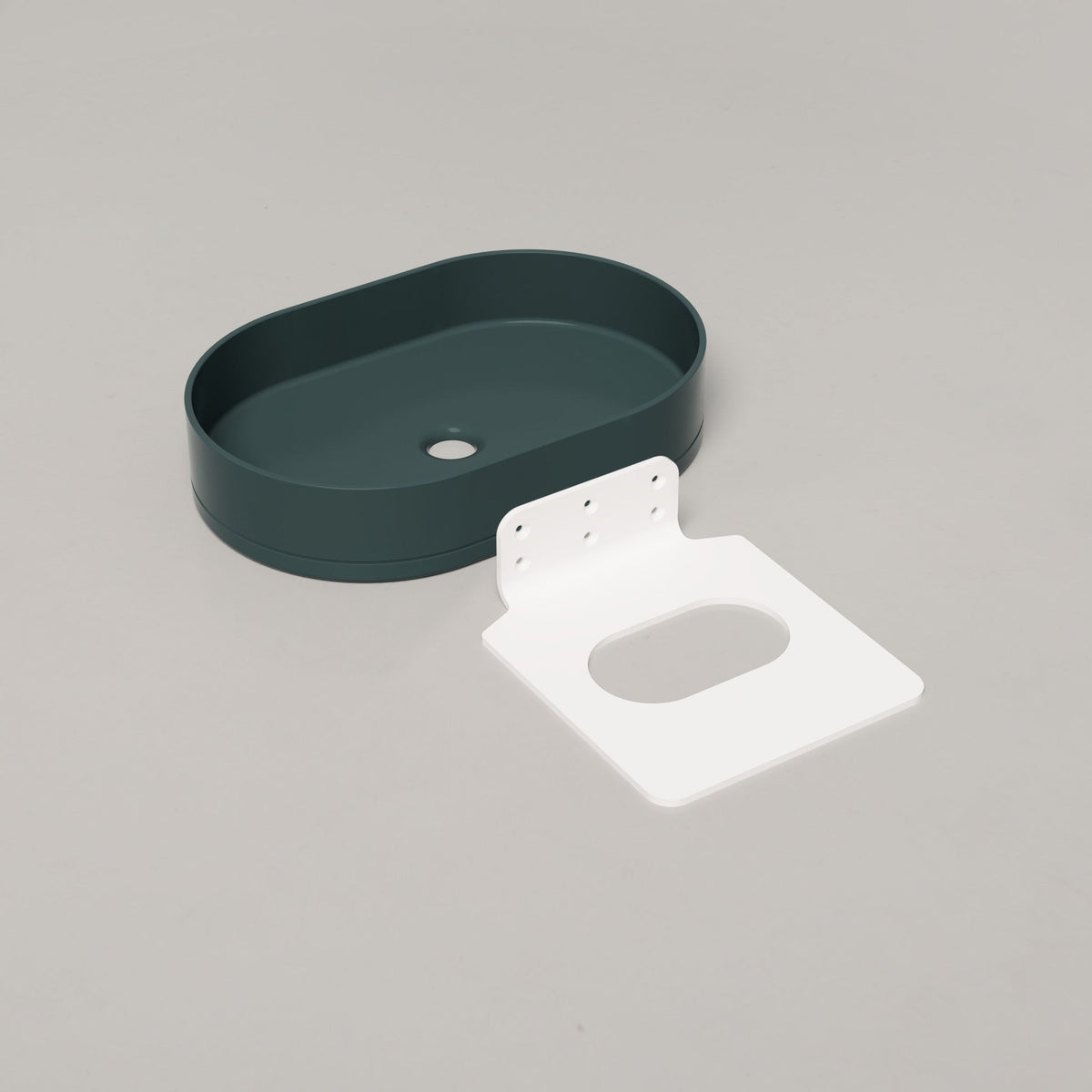 Nood Co Pill Concrete Basin in Teal | Nood Co