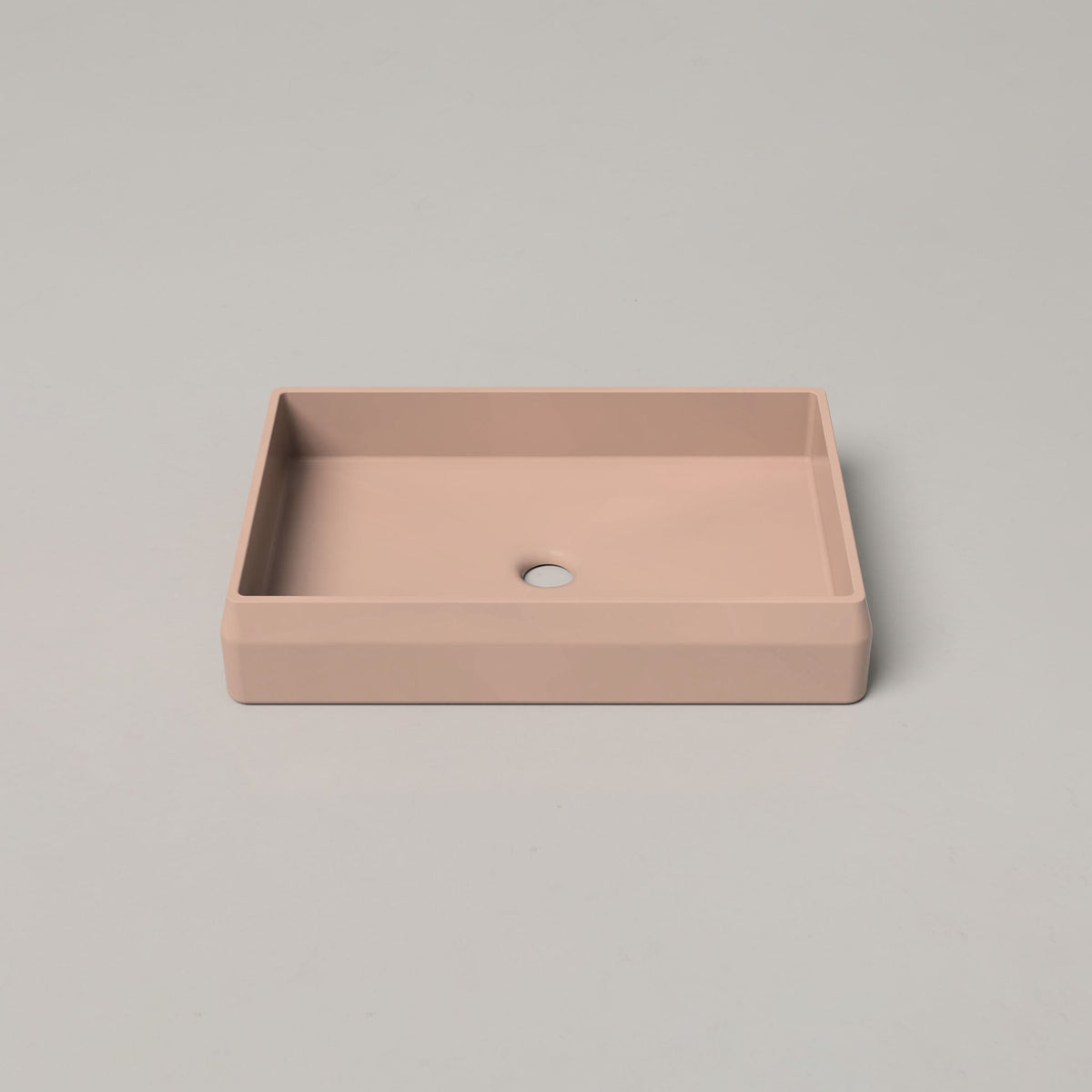 Nood Co Prism Rectangle Concrete Basin in Blush Pink | Nood Co