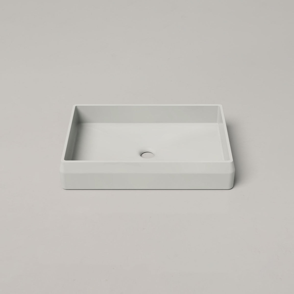 Nood Co Prism Rectangle Concrete Basin in Cloud | Nood Co