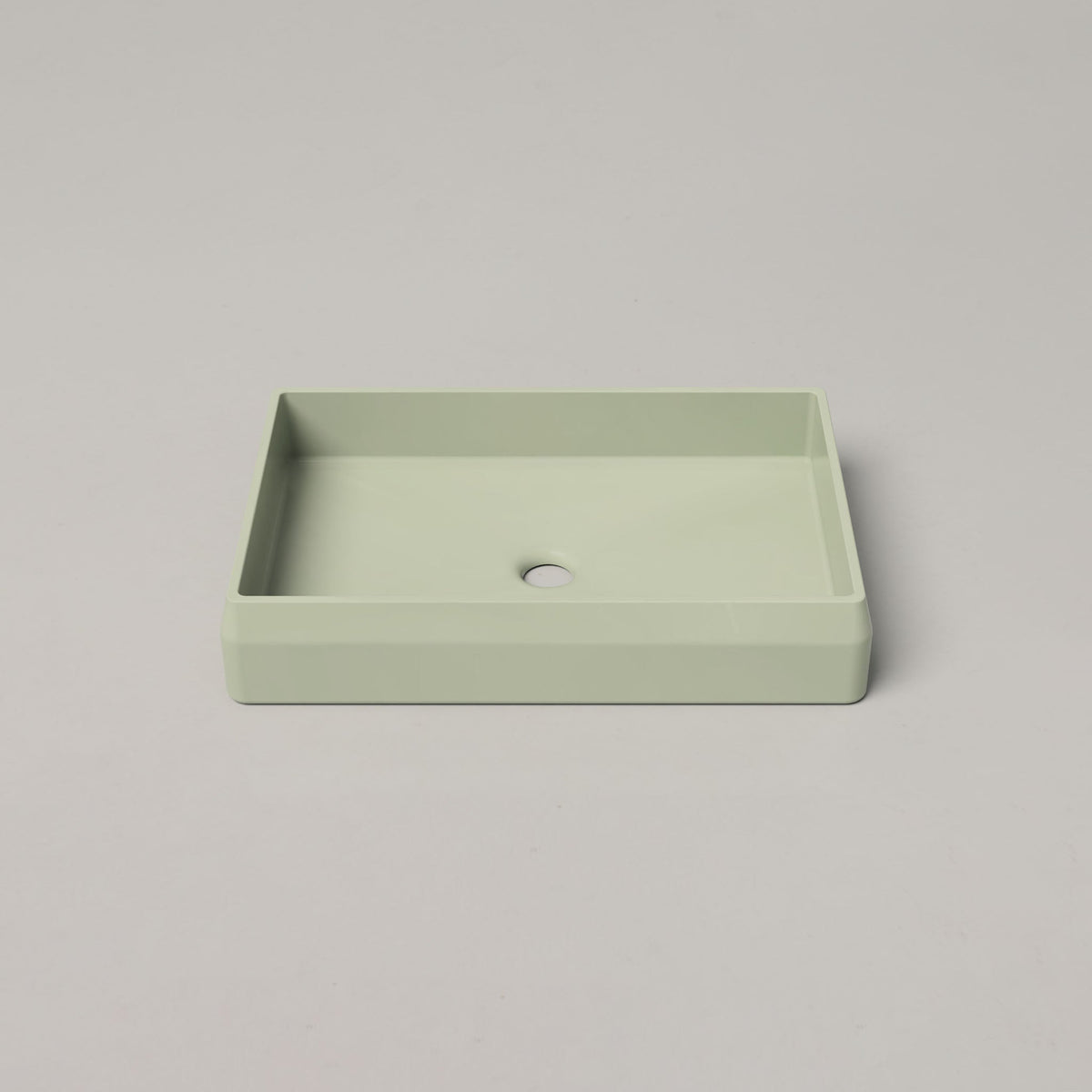 Nood Co Prism Rectangle Concrete Basin in Mint | Nood Co
