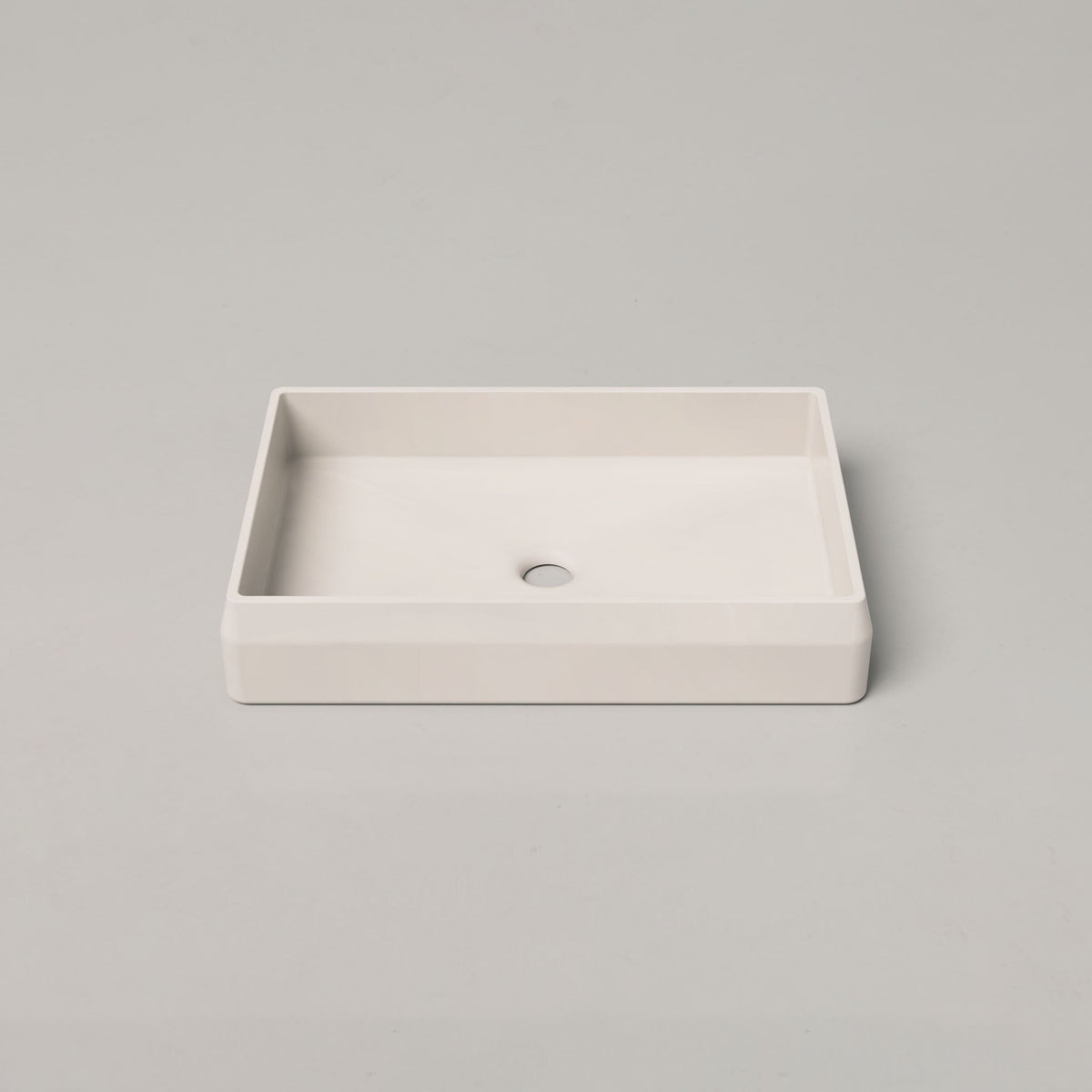 Nood Co Prism Rectangle Concrete Basin in Morning Mist | Nood Co