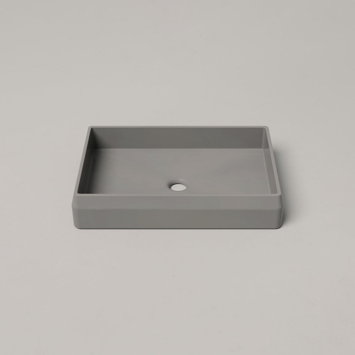 Nood Co Prism Rectangle Concrete Basin in Sky Grey | Nood Co