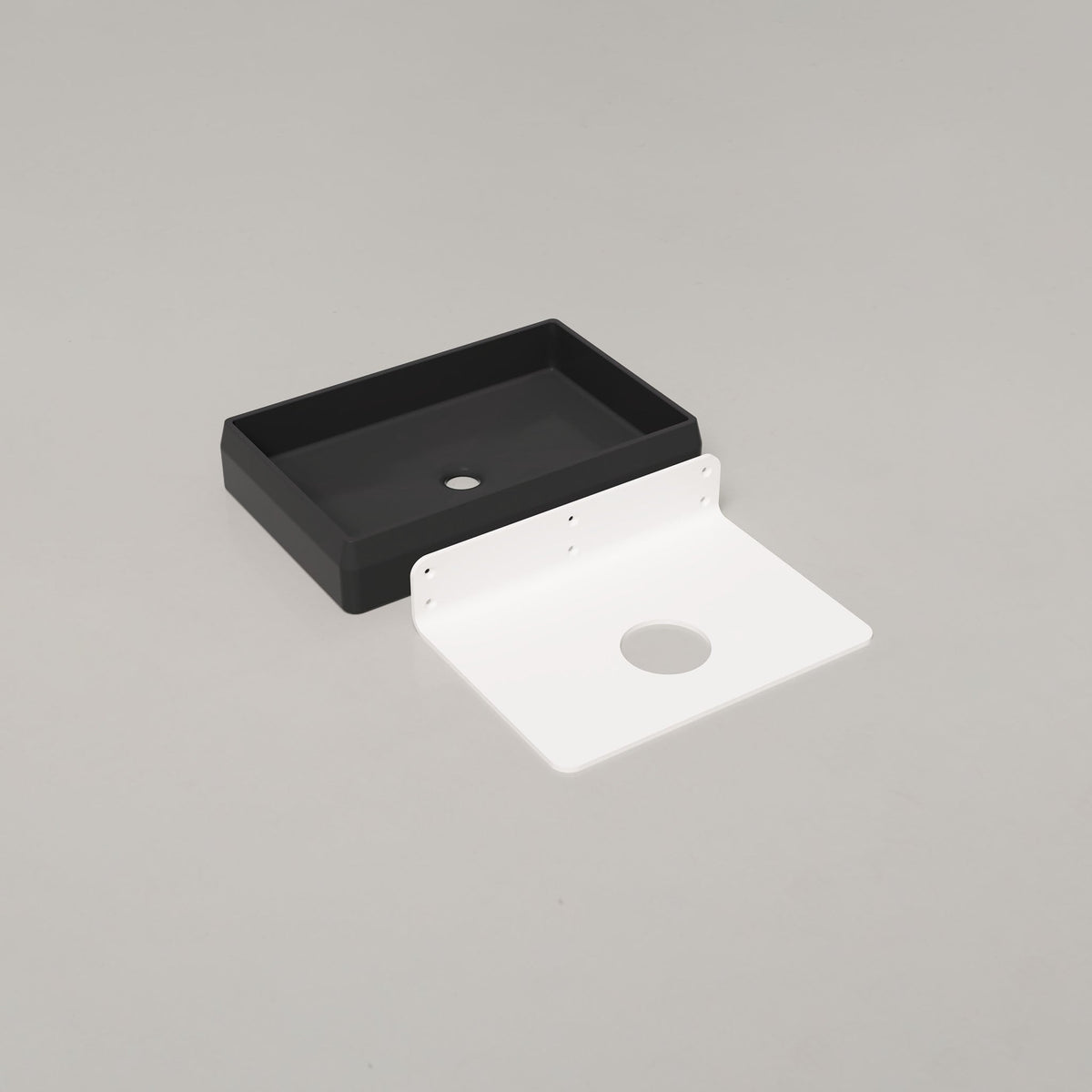 Nood Co Prism Rectangle Concrete Basin in Charcoal | Nood Co