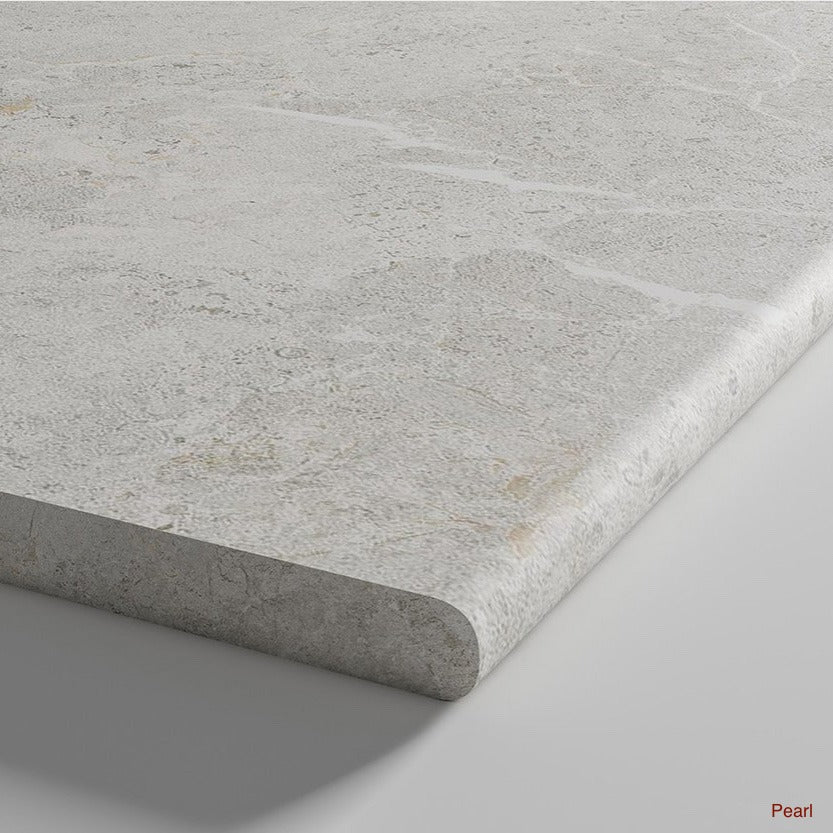 Cosmic Series Porcelain Bullnose Tile in Pearl, Matt finish