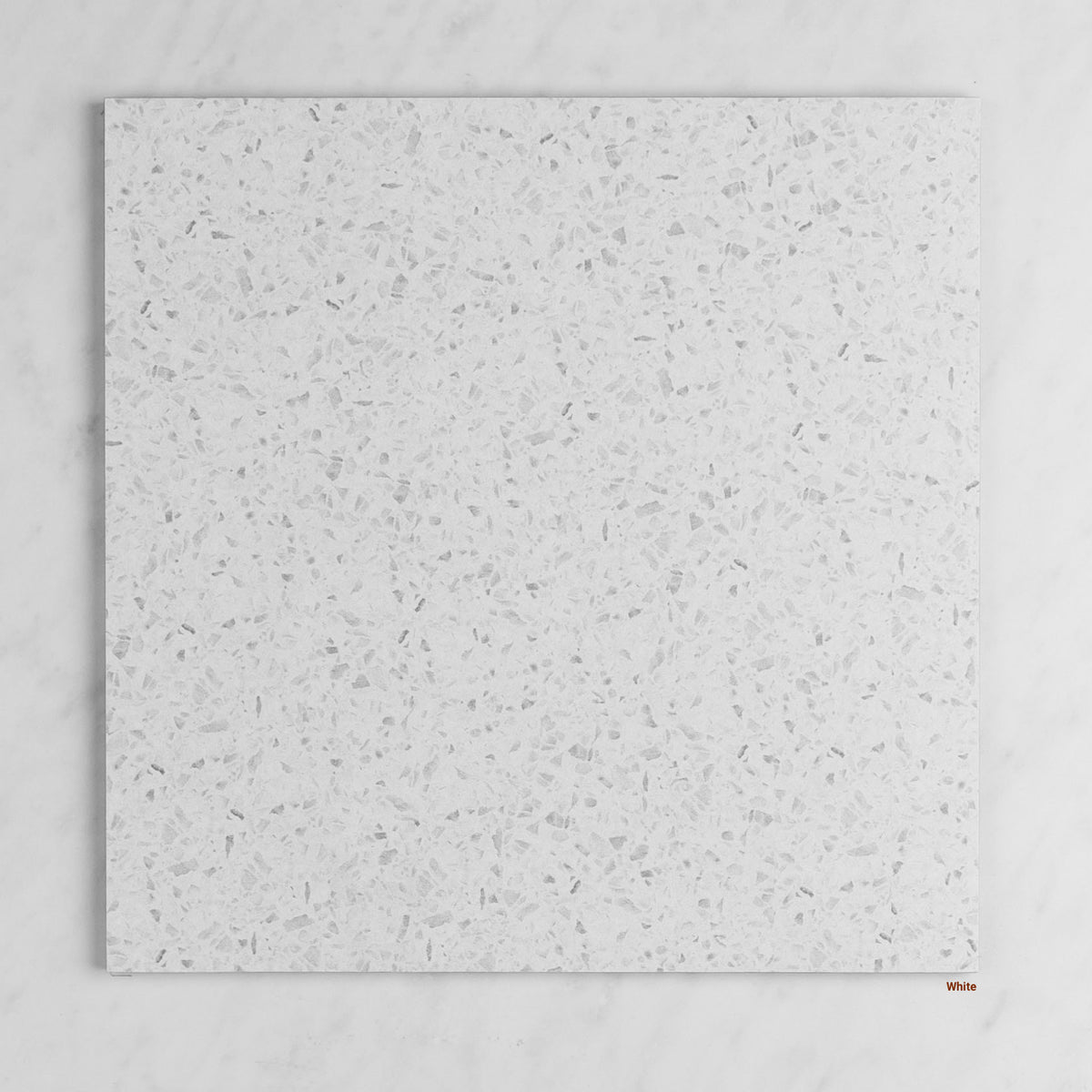 Portland Terrazzo Look Floor and Wall Tile in White, Matt finish