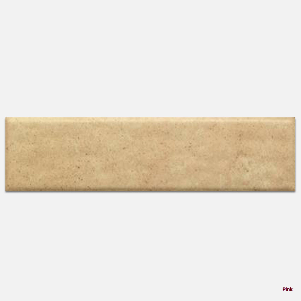 Portofino Brick Ceramic Wall Tile 65×260 mm in Pink, Gloss finish