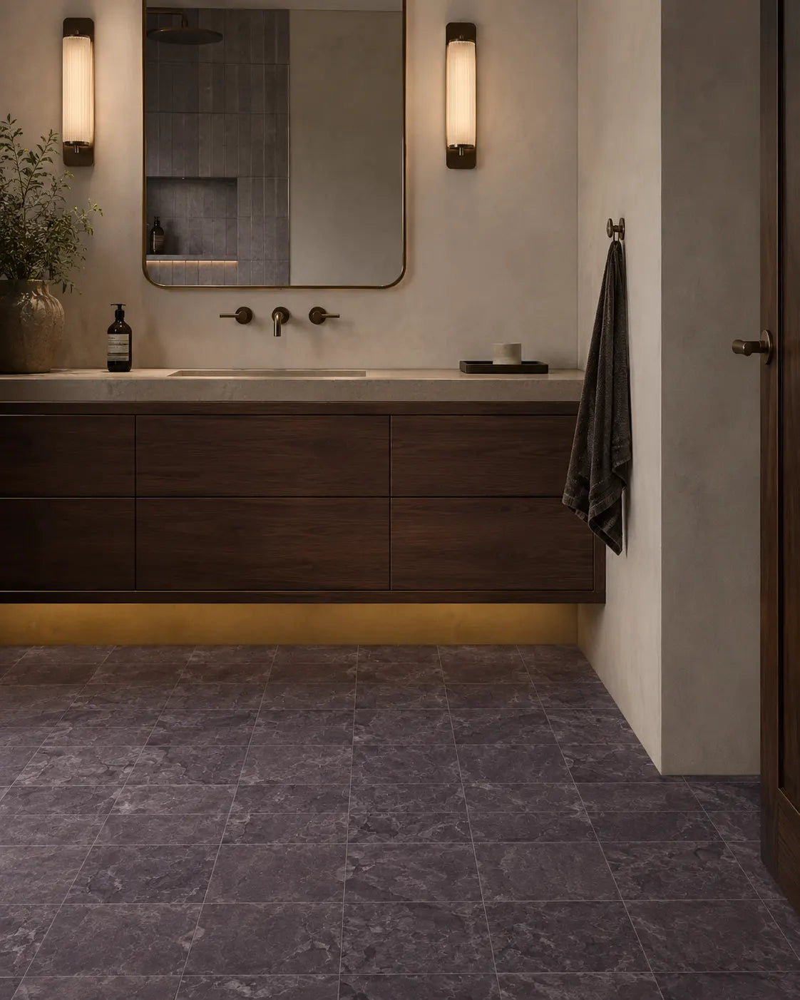 Regal Purple Square Tumbled Marble Tile 305x305