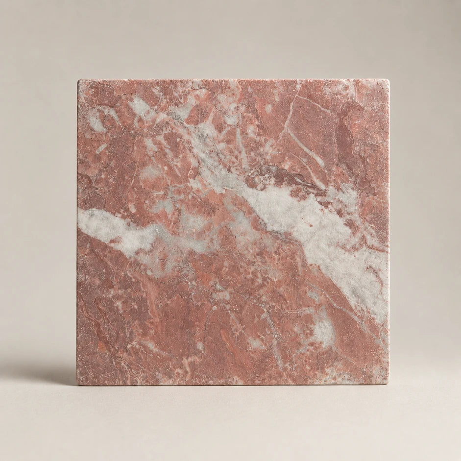 Rosso Square Marble Tile & Mosaic | Tumbled Natural Stone